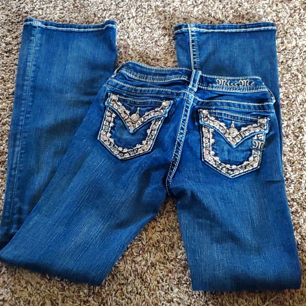 Girls size 12 Miss Me boot cut jeans